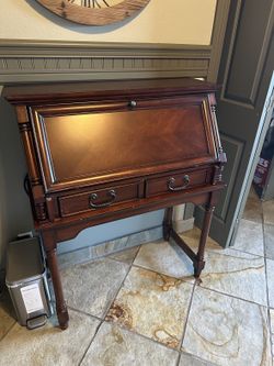 Vintage Secretary Desk with Power Outlet