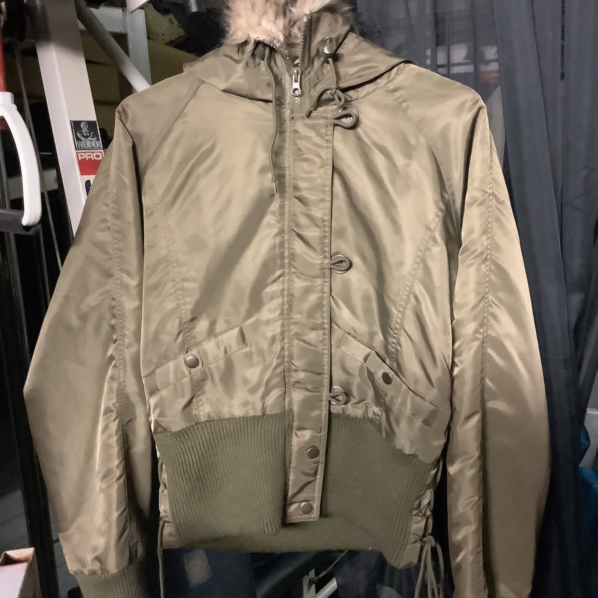 Womens Army Green Bomber Jacket Size 1X