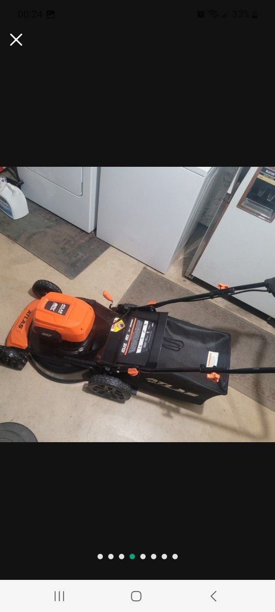 80V Atlas Lawn Mower With Battery And Charger