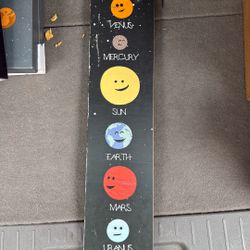 Wood Hanging Planets Room Decor