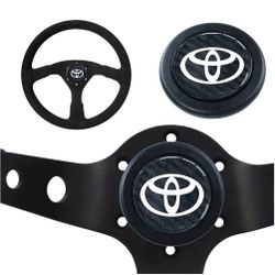 Brand New Universal Toyota Car Horn Button Black Steering Wheel Horn Button Center Cap