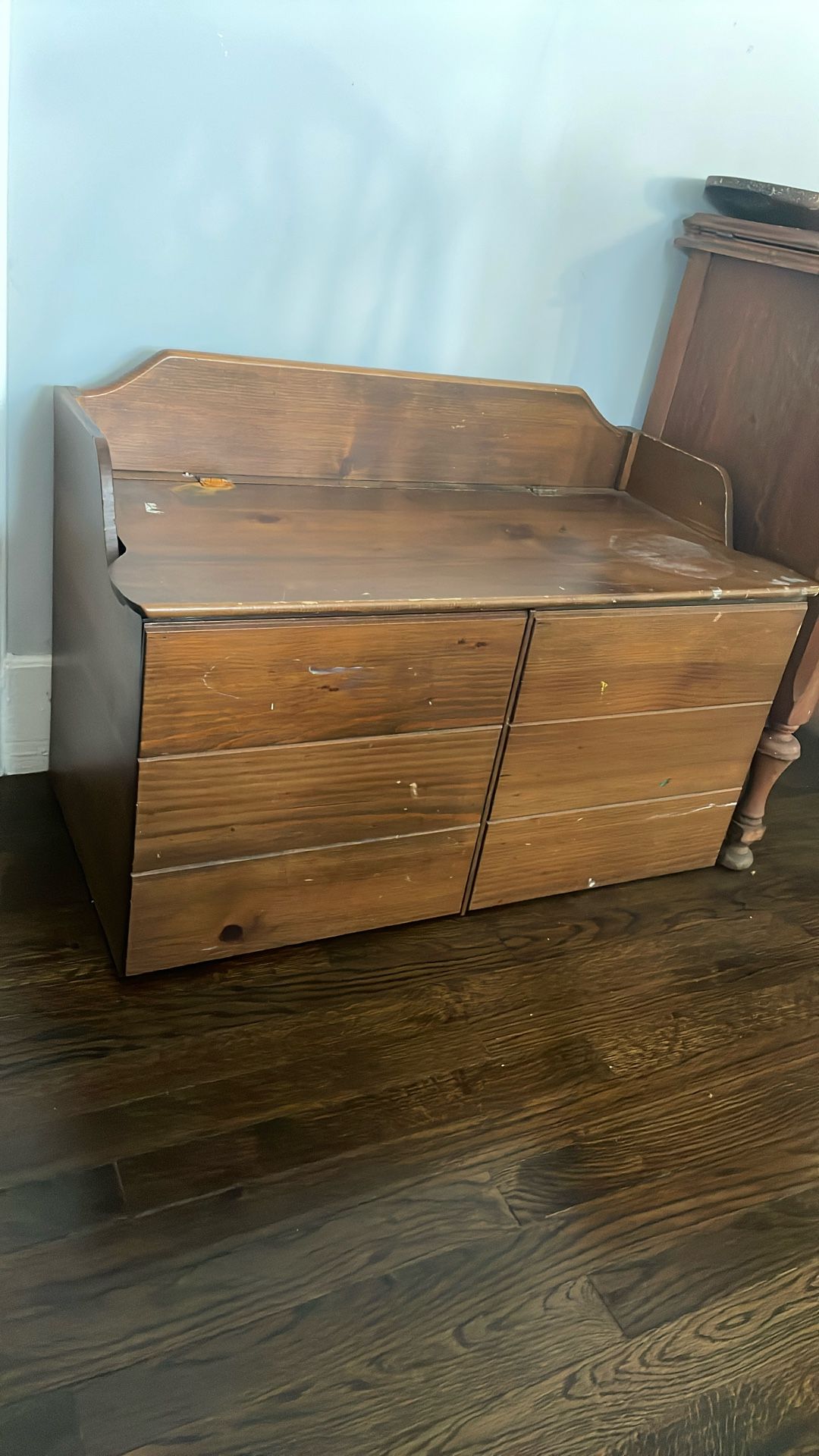 Wooden Toy Chest Bench