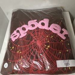 *AUTHENTIC*  Sp5der Web Hoodie - Brown (Size US L)