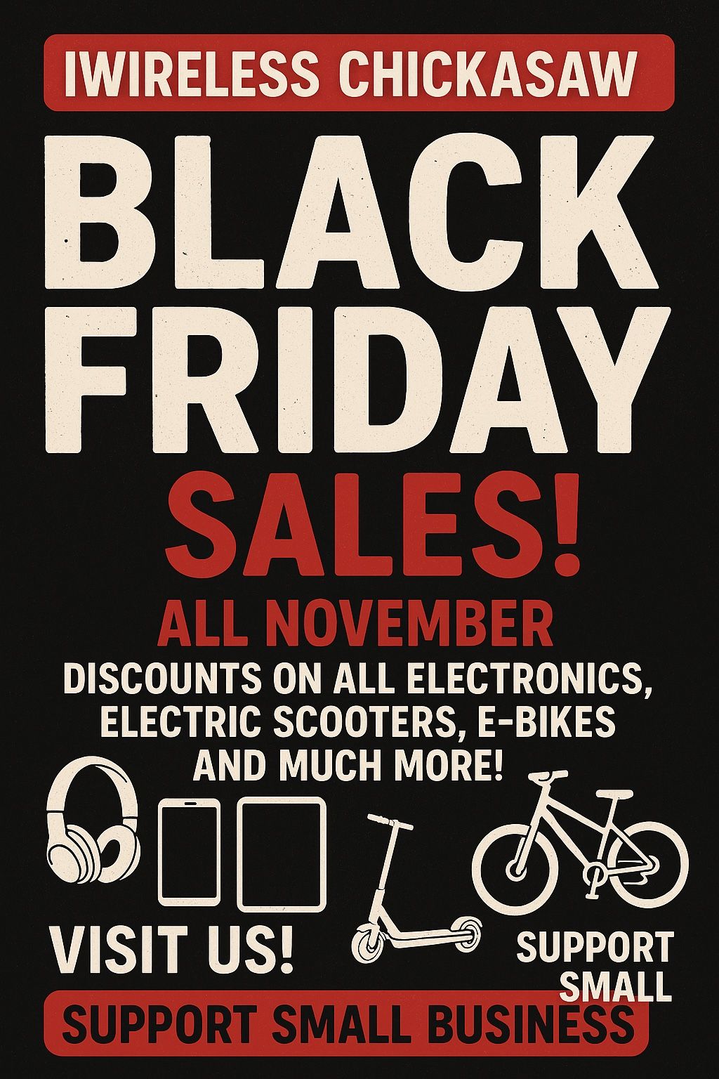 IWireless Chickasaw Black Friday Sales And Financing Deals! No Credit Needed $10 To $99 Down To Take Home Anything!