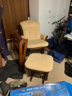 Rocking chair & gliding ottoman