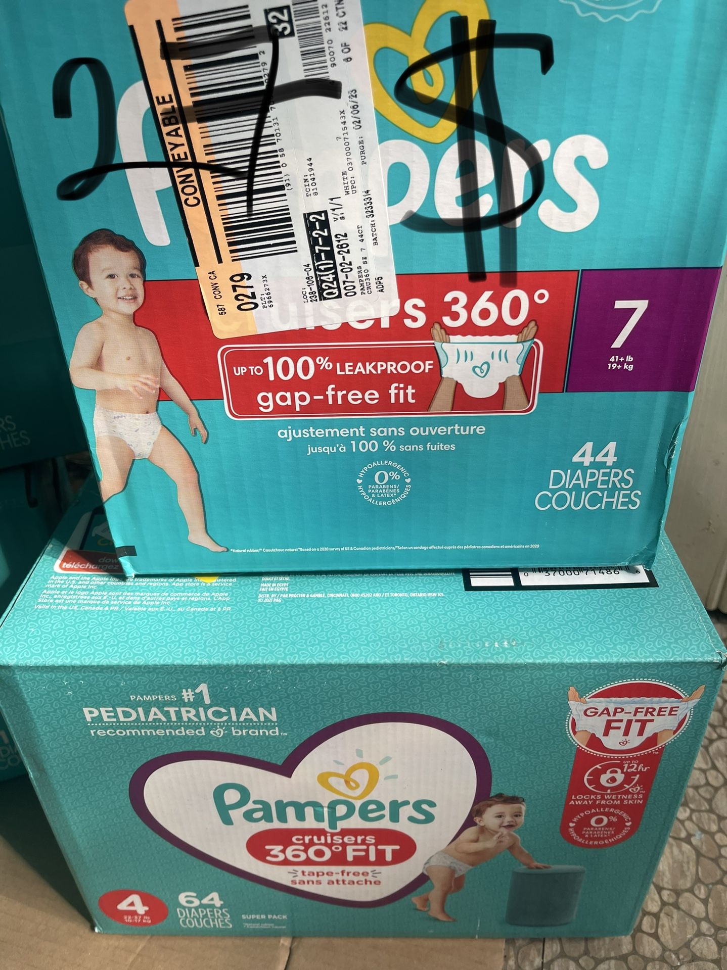 Pampers Crusier Size 7 & size 4