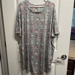 Secret Treasures Nightgown All over Coffee Cup Print Women’s Size 2X 3X.