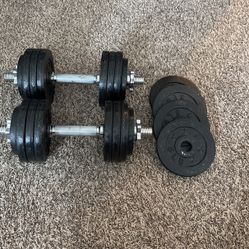 Dumbbells With 90# Of Weights