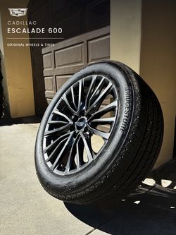 4 OEM Cadillac Escalade 22” Wheels + Bridgestone Alenza Tires – 275/50R22