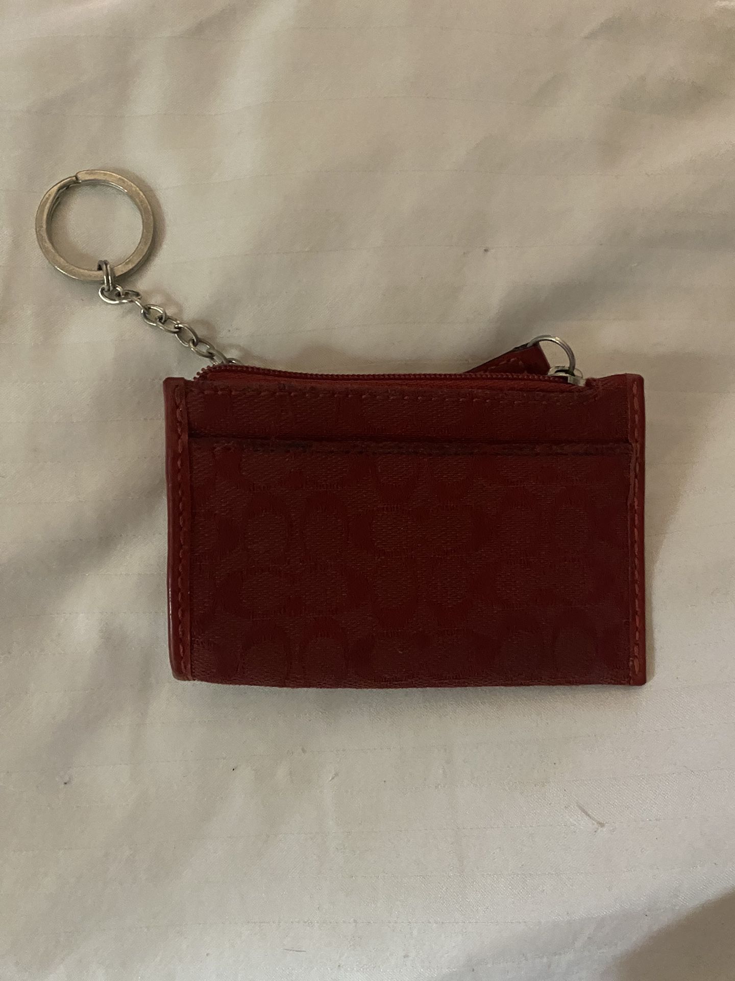 Coach red coin purse/keychain
