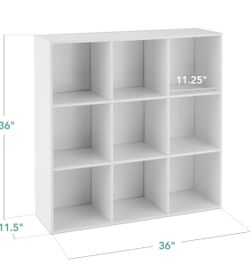 Best Choice Products 9-Cube Storage Organizer / Bookcase - White