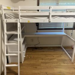 Kids Bunk Bed With Desk 
