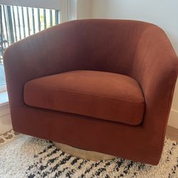 2 Swivel Velvet Chairs