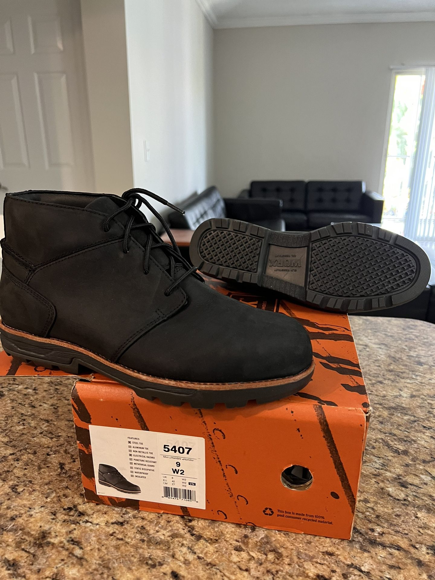 Men's WORX Steel Toe Chukka Work Boots 