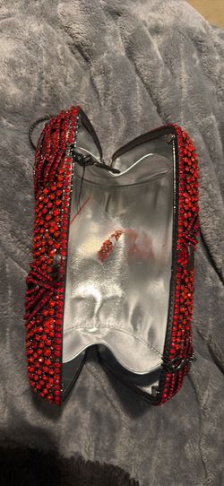 Red Clutch bad with handle