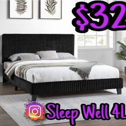 NEW QUEEN BED FRAME AND MATTRESS