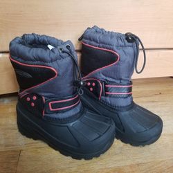 THERMOLITE Target Boys Winter Snow Boots Black Sz 10 