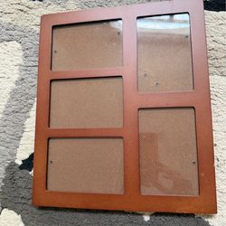 Wood Multi-Opening Photo Frame in Warm Brown
