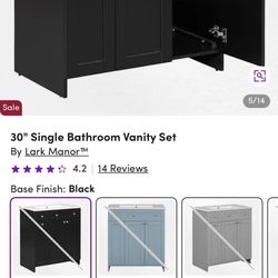 30” Single bathroom Vanity 