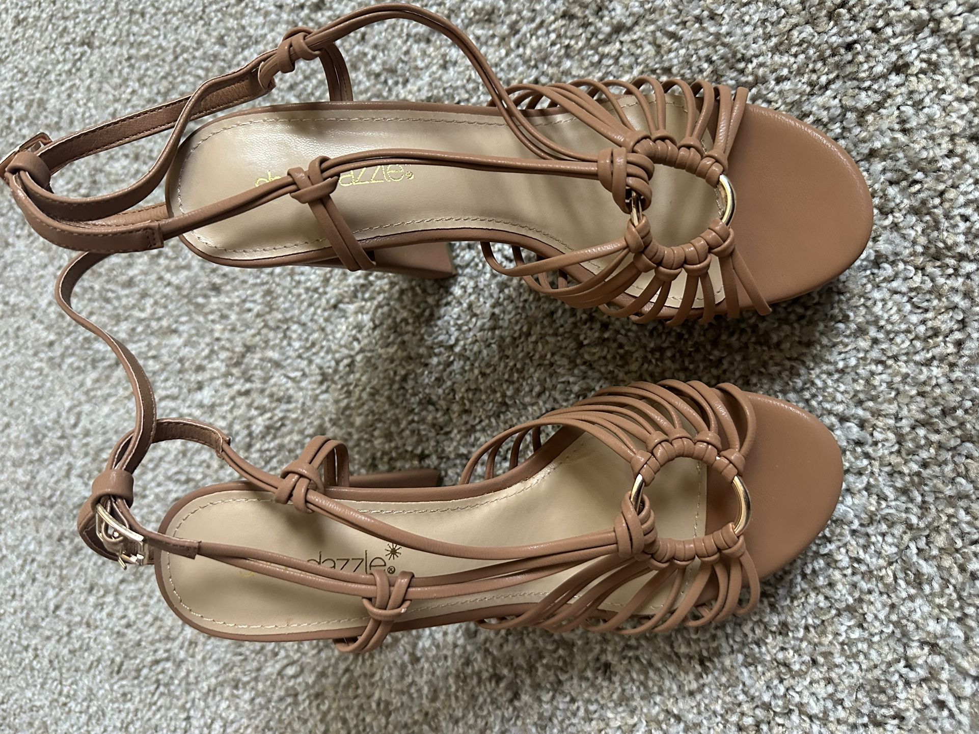 Tan Heels- Brand New - Size 7