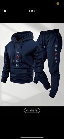 Navy Blue Hoodie and Jogger Tracksuit Set