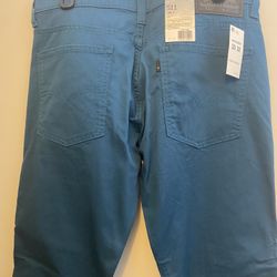 Levi 511 Slim Jeans Teal Turquoise Color 