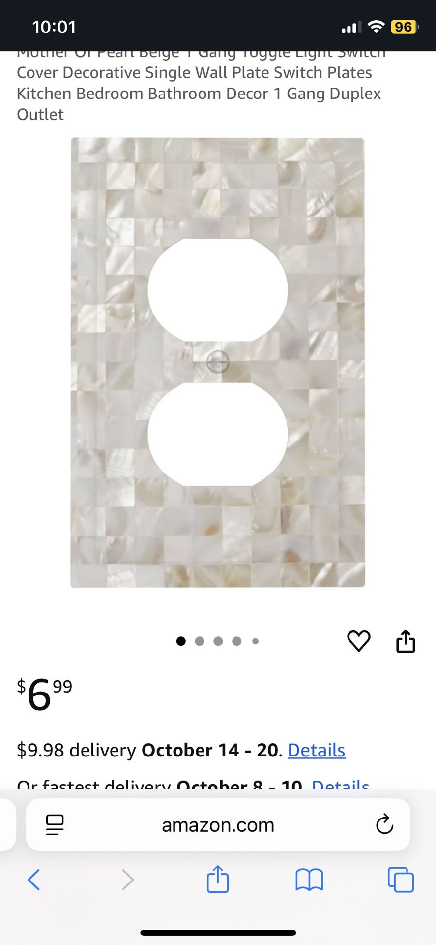 2 - TWO light switch cover plates