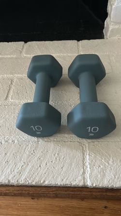 10 lb Hex Dumbbells Pair