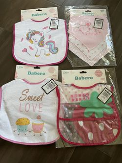 6 New Bibs For Girls , All $10