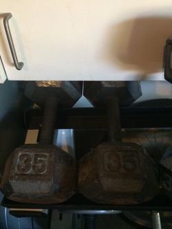 35 lbs dumbbell weight set