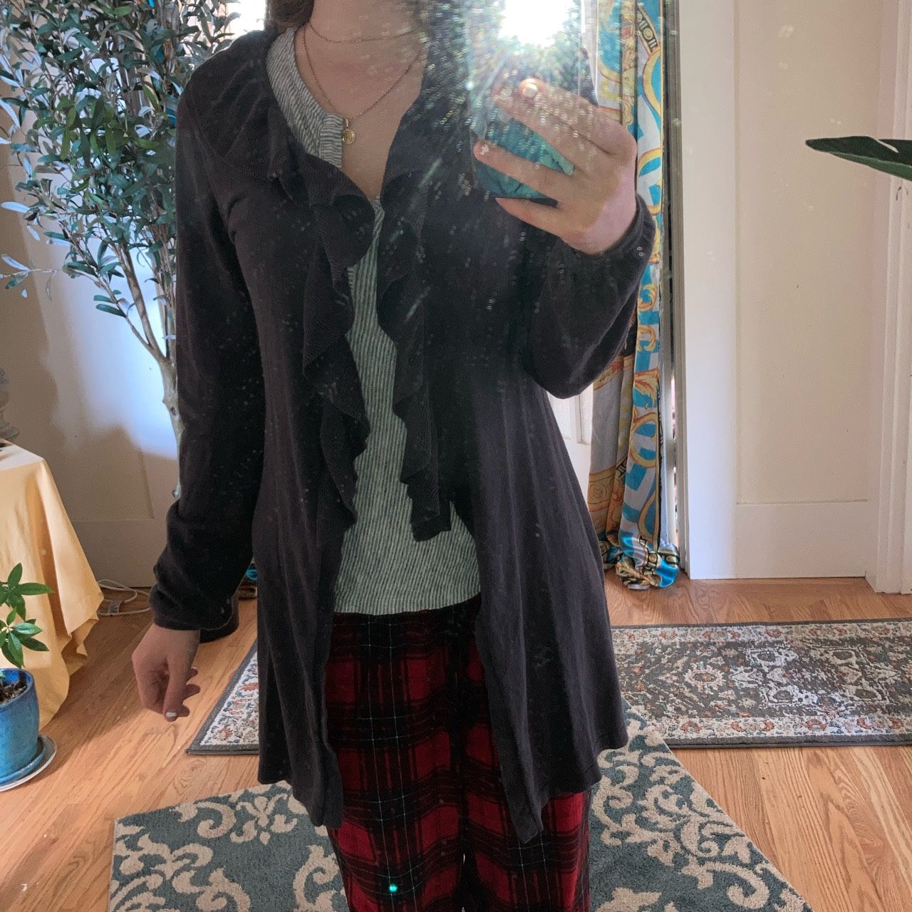 long cardigan grey