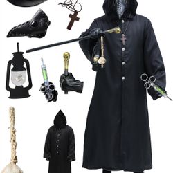 Absolute Vibe Plague Doctor Bird Mask/Hat Combo Set Cosplay Costume, LG *NEW*