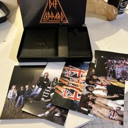 rare Def Leppard wallet luggage tag. and post cards 