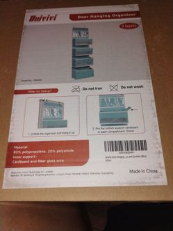 Door hanging organizer