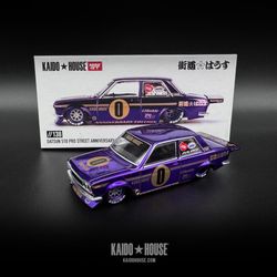 Kaido House x Mini GT Datsun 510 Pro Street Anniversary Purple Chrome #138 1/64 Sealed Box!