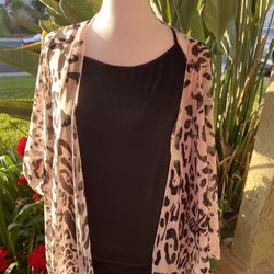 2pc Black Tank & Leopard Camesole