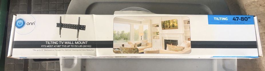 Onn tilting tv wall mount for tv’s 47”-80” or up to 132lbs