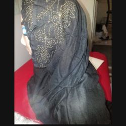  Women Rhinestone Arab Scarf Wrap