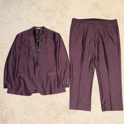 Rossi Man Cyrus Super 150s Wool Maroon Luxury 2 Piece Suit Mens 52L - 46W x 33L