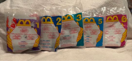 McDonald’s Aladdin toy collection. NIP from 1996