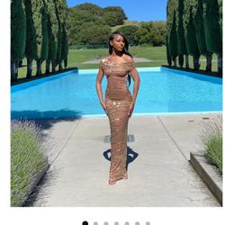 Brand NEW Elegant Gold Dress