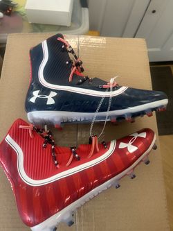 Under Armour Highlight Men Sz 12.5 LIMITED EDITION USA Football Cleats 3021191-600