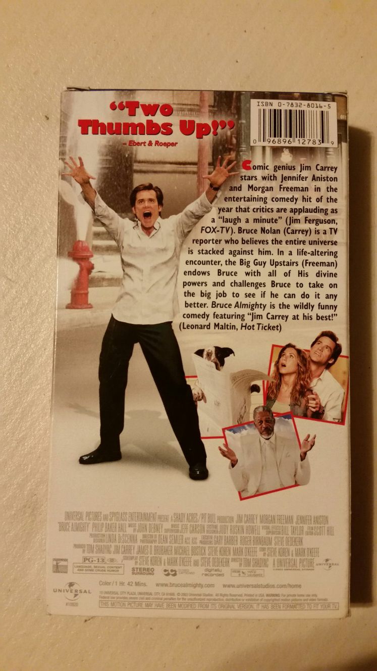 Bruce Almighty VHS Jim Carrey 