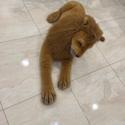 Lion, Life size Plushie $25 Great Condition 