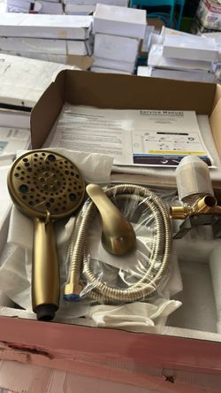Brushed Gold Handheld Shower Head