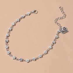 Flower Decor Anklet Bracelet 