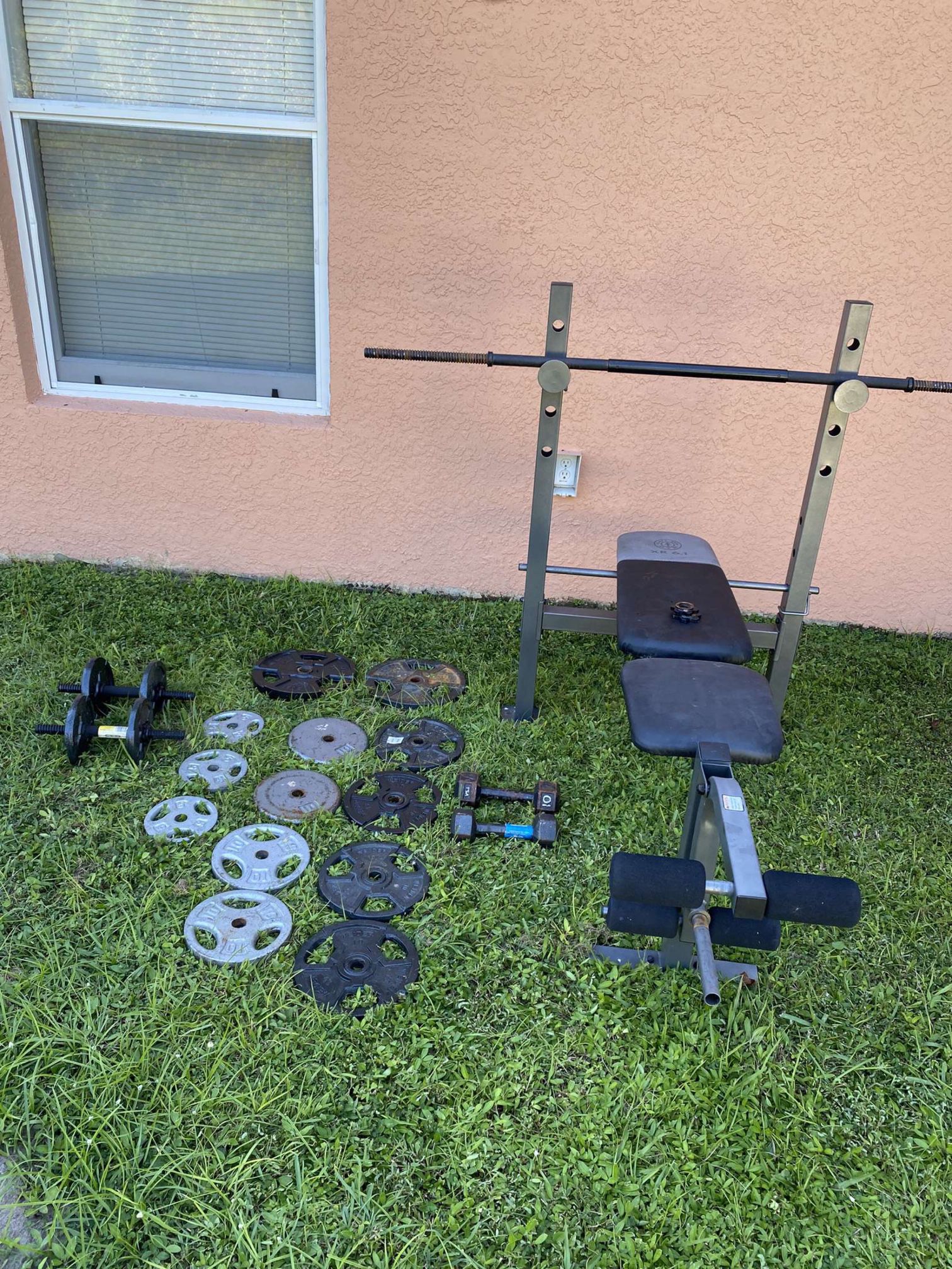 Bench Press Setup With Weights