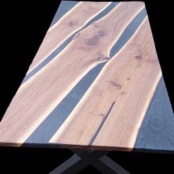 Beautiful 36 X 80 Dining Room Table Black Walnut River Table