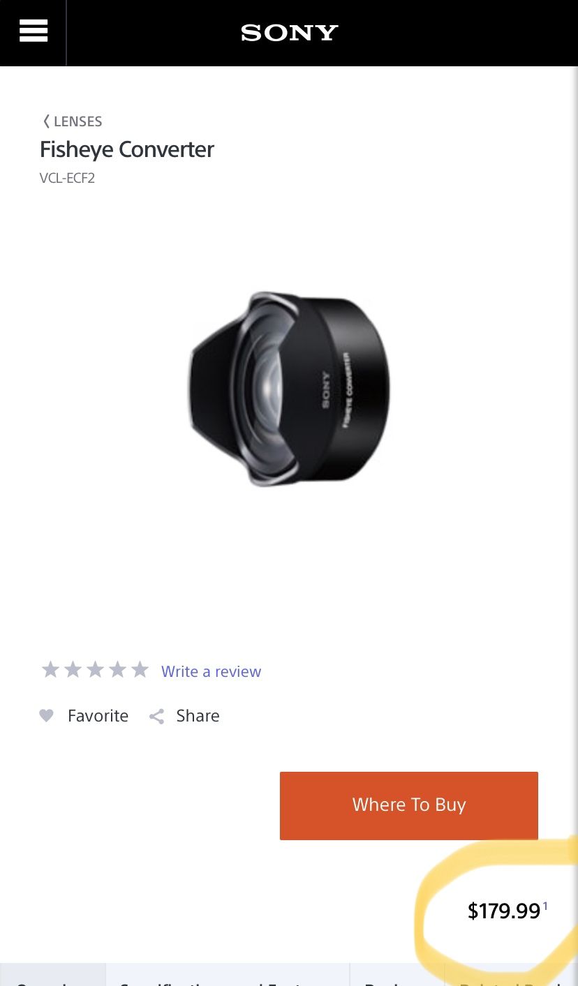 Sony Fisheye Converter