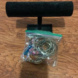 Bracelet Lot With Stand